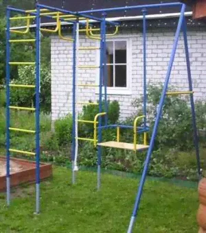 Уличный ДСК Лидер Д2-01 с металлическими качелями