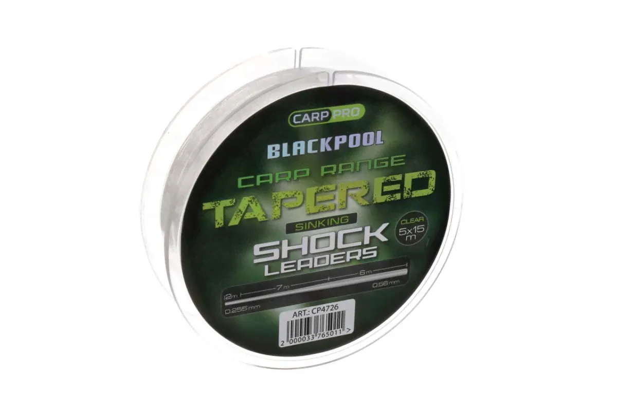 Шок лидер CARP PRO Blackpool Sink Tapered Mono 0.255-0.56 мм, 5х15 м CP4726-0